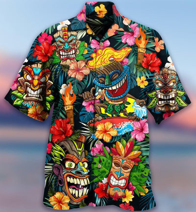 Tiki Hawaii Style Lover - Hawaiian Shirt - Owls Matrix LTD