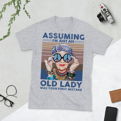 Hippie Assuming Im Just An Old Lady Was Your First Mistake DNGB1703003Y Light Classic T Shirt