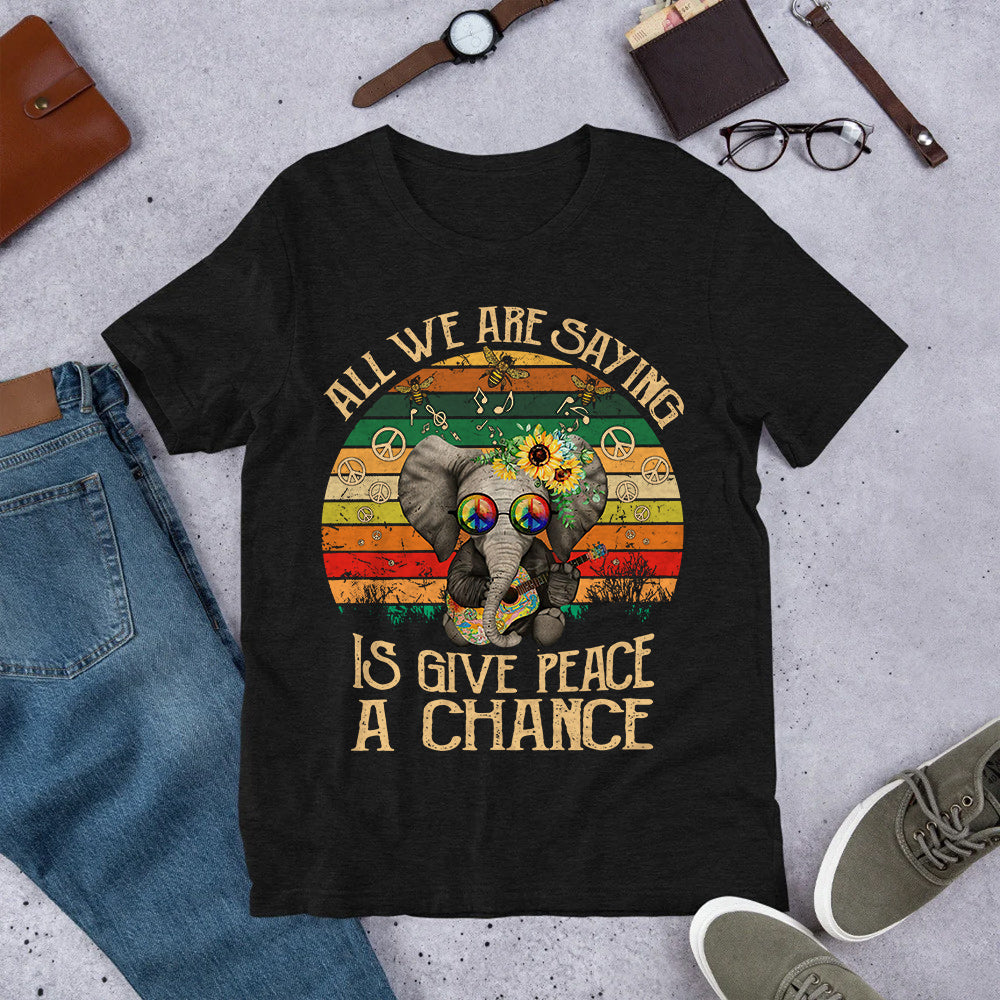 Hippie Give Peace A Chance DNGB1803002Y Dark Classic T Shirt