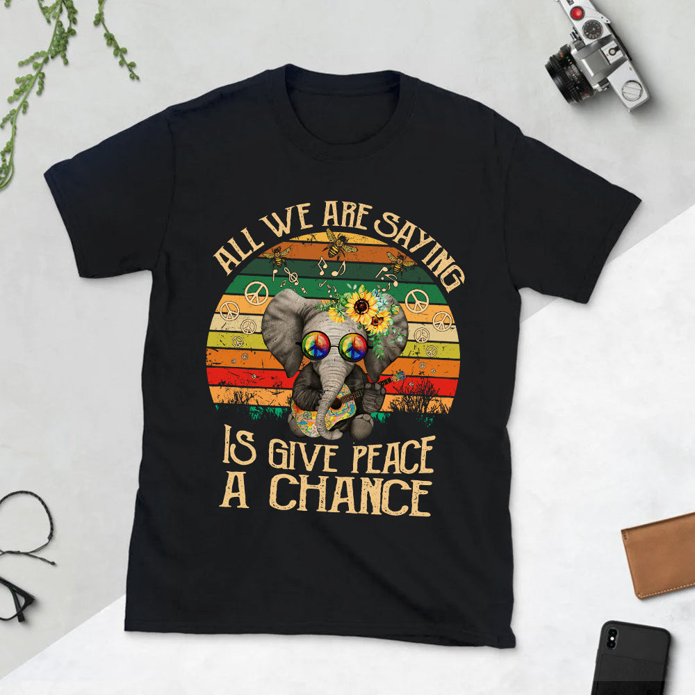 Hippie Give Peace A Chance DNGB1803002Y Dark Classic T Shirt