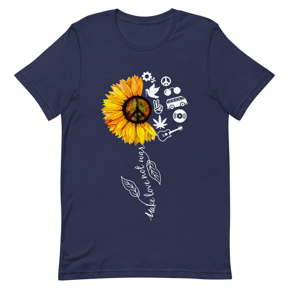 Hippie Make Love Not War MDGB1803003Y Dark Classic T Shirt
