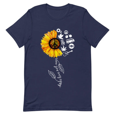 Hippie Make Love Not War MDGB1803003Y Dark Classic T Shirt