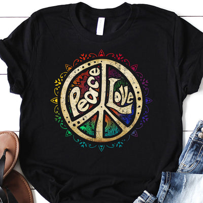 Hippie Peace Love HHQZ1310047Z Dark Classic T Shirt