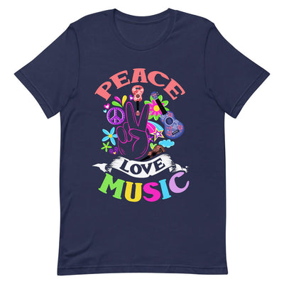 Hippie Peace Love Music MDGB1803005Y Dark Classic T Shirt