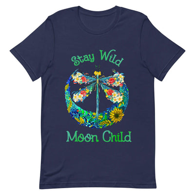 Hippie Stay Wild Moon Child MDGB1703009Y Dark Classic T Shirt