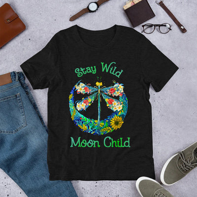 Hippie Stay Wild Moon Child MDGB1703009Y Dark Classic T Shirt