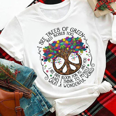 Hippie What A Wonderful World DNGB1803007Y Light Classic T Shirt