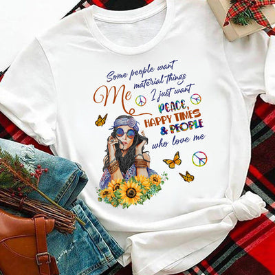 Hippie Who Love Me MDGB1803008Y Light Classic T Shirt
