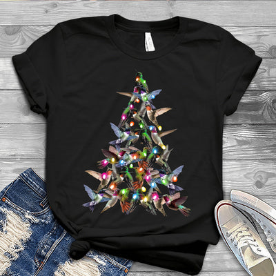 Hummingbird Christmas Tree TTAZ2610021Z Dark Classic T Shirt
