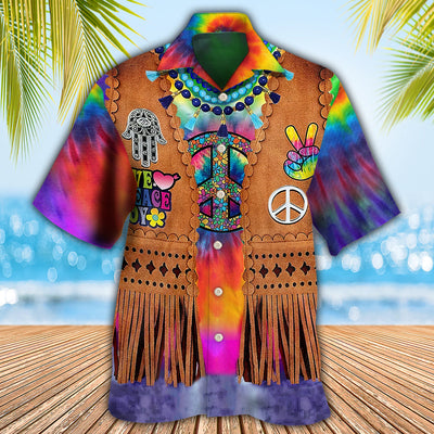 Hippie Peace Life Cowboy Style Cool - Hawaiian Shirt - Owls Matrix LTD