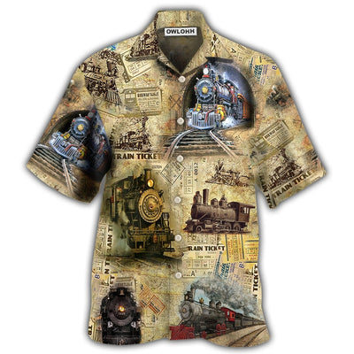 Hawaiian Shirt / Adults / S Train Amazing Locomotive - Hawaiian Shirt - Owls Matrix LTD