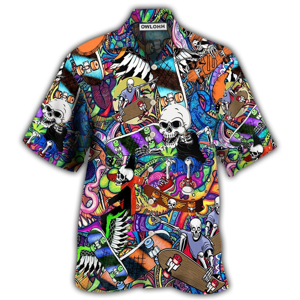 Hawaiian Shirt / Adults / S Skull Love Colorful Life - Hawaiian Shirt - Owls Matrix LTD