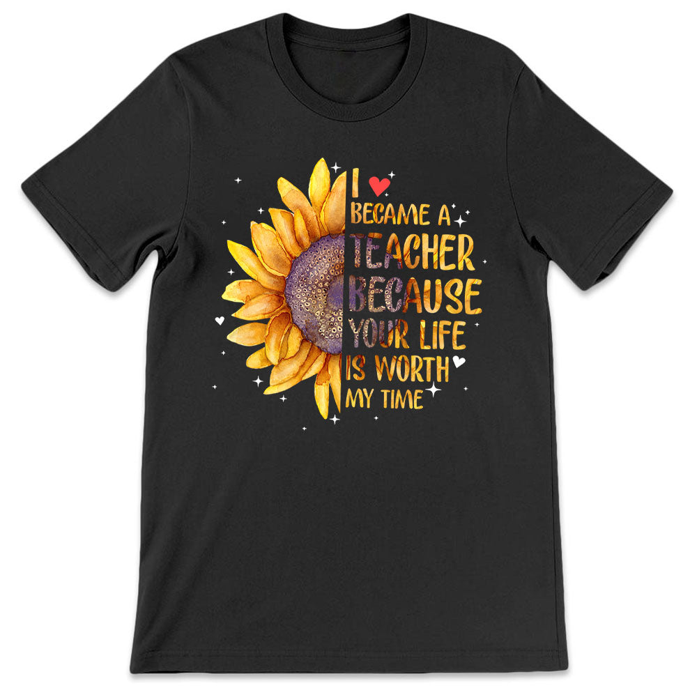 I Became A Teacher HARZ1210033Z Dark Classic T Shirt