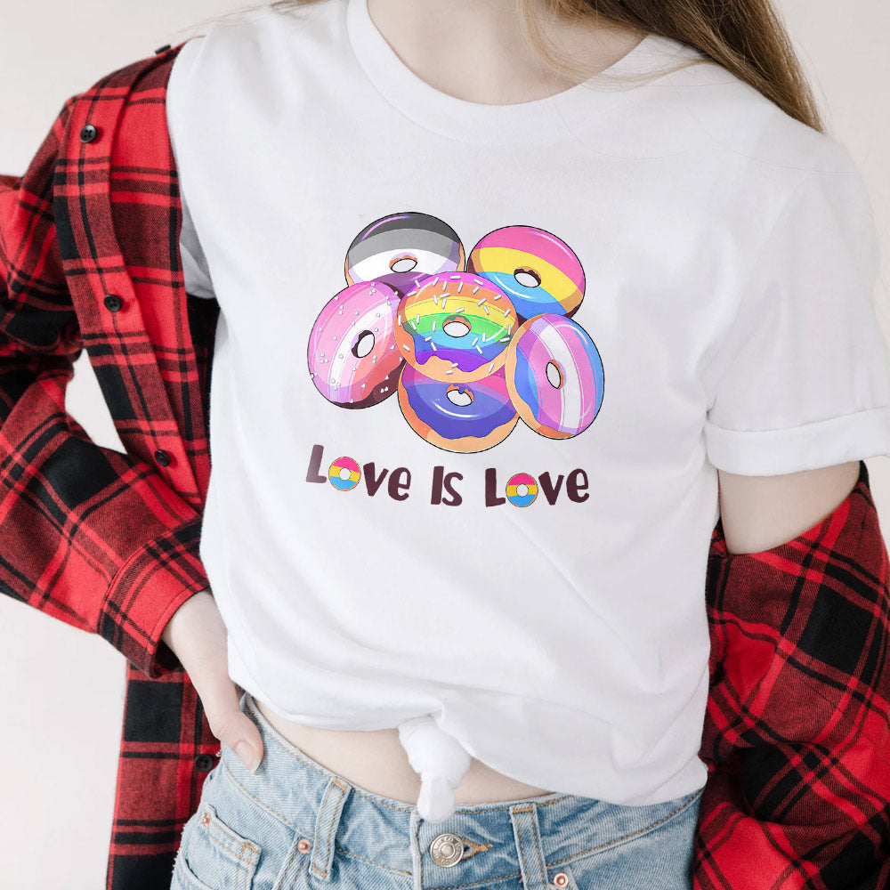 LGBTQ Pride Month Love Is Love Donut HHAY2204003Y Light Classic T Shirt
