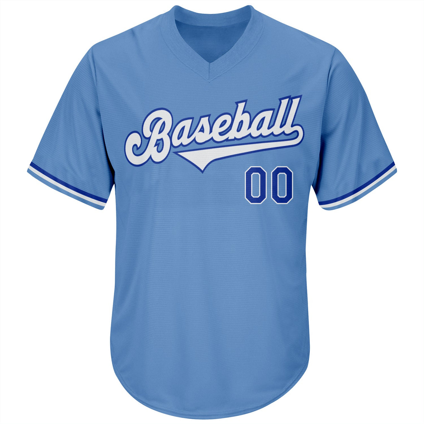 Custom Light Blue White-Royal Authentic Throwback Rib-Knit Baseball Jersey Shirt - Owls Matrix LTD