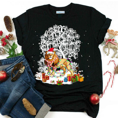 Lion Lighting Christmas Tree TTAZ0611001Z Dark Classic T Shirt