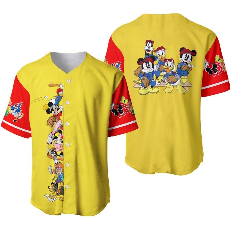 Mickey Mice Pluto Disney Cartoon Baseball Jersey 222 Gift For Lover Jersey