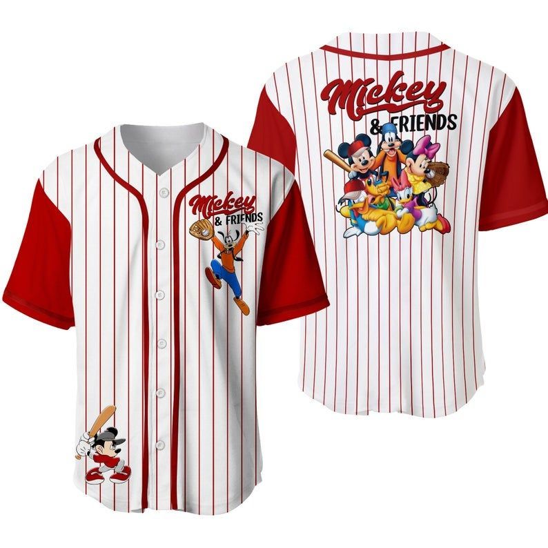 Mickey Minnie And Friends Disney Baseball Jersey, Gift For Fan Jersey