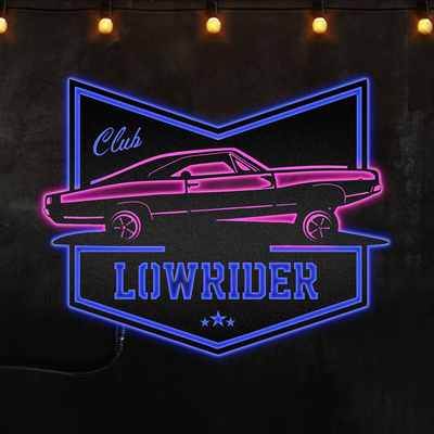 Low Rider Car So Cool - Two Colours Led Lights Metal - Owls Matrix LTD