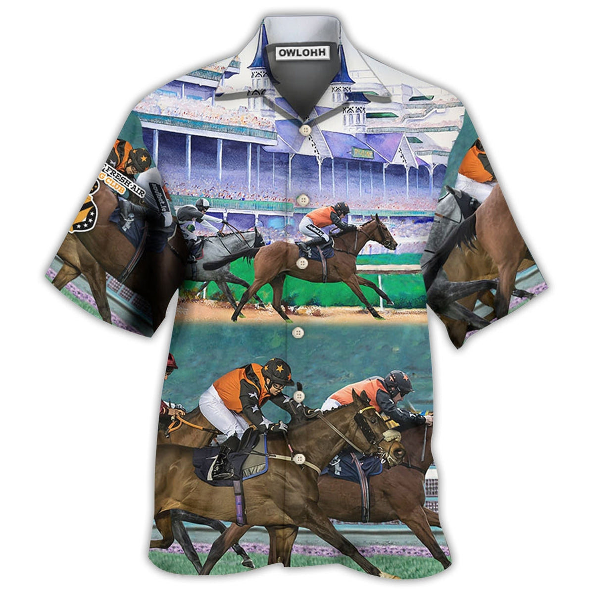 Hawaiian Shirt / Adults / S Horse Racing So Cool - Hawaiian Shirt - Owls Matrix LTD