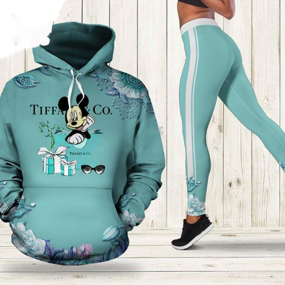Tiffany & Co. Mickey Mouse Hoodie Leggings Luxury Brand Clothing