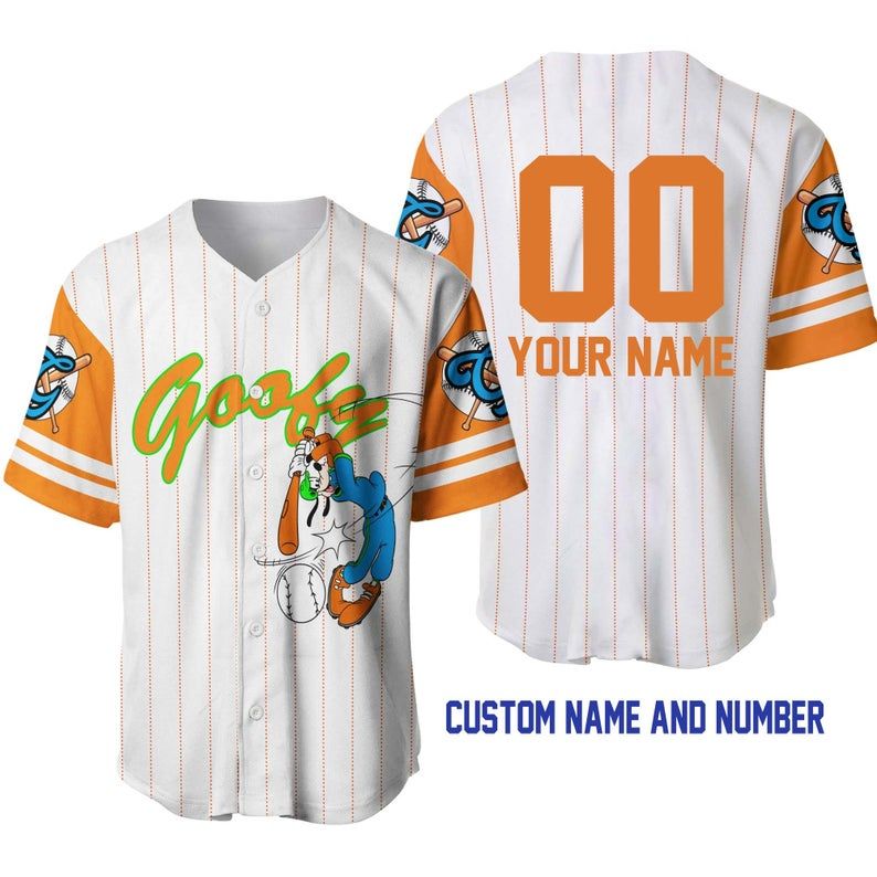 Personalized Custom Name And Number Goofy Friend Disney Baseball Jersey 555 Gift For Lover Jersey