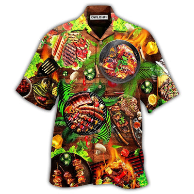 Hawaiian Shirt / Adults / S Food Love Fresh BBQ - Hawaiian Shirt - Owls Matrix LTD