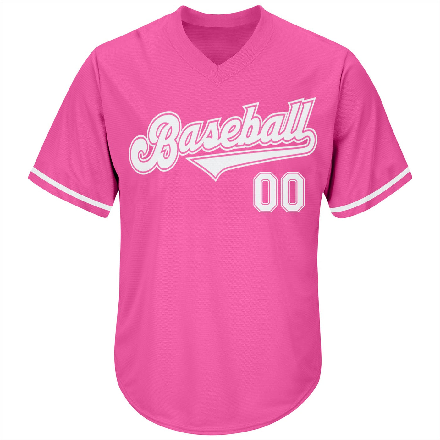 Custom Pink White-Pink Authentic Throwback Rib-Knit Baseball Jersey Shirt - Owls Matrix LTD