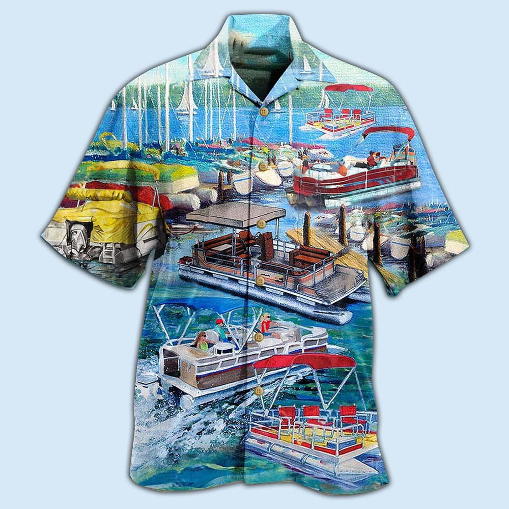 Pontoon Captain Life Style - Hawaiian Shirt - Owls Matrix LTD
