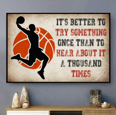 Basketball A Thousand Times - Horizontal Poster - Owls Matrix LTD