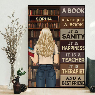 Book A Book Is Not Just A Book It Is Sanity Reading Personalized - Vertical Poster - Owls Matrix LTD