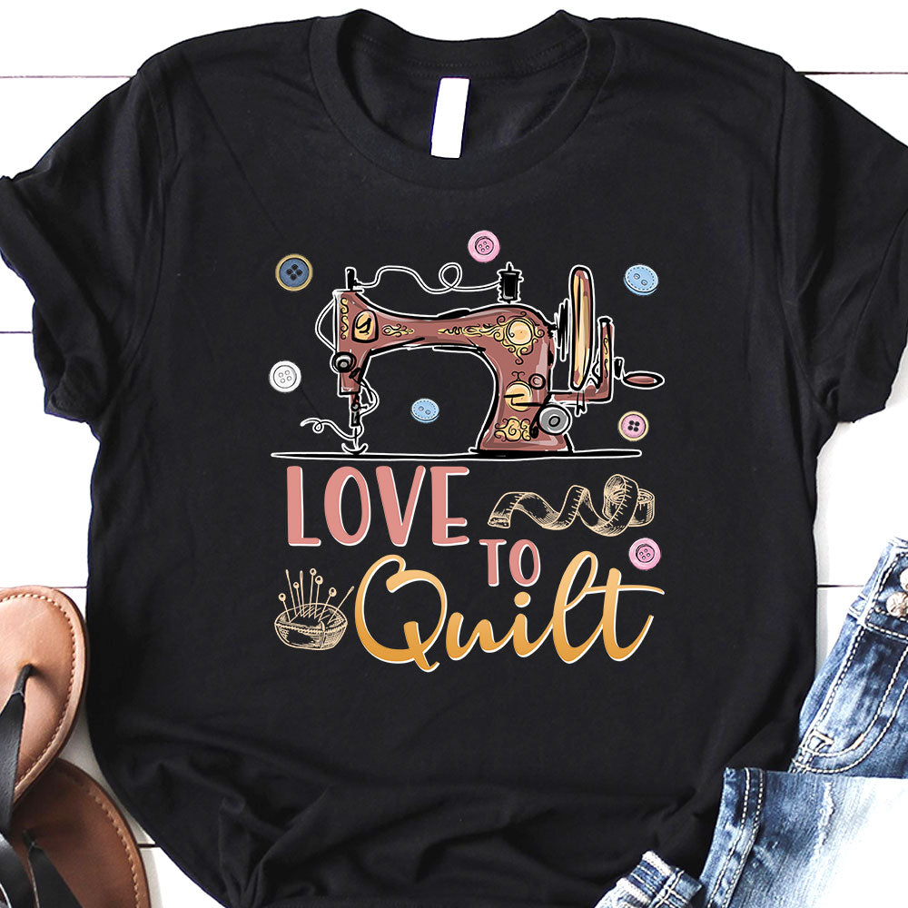 Quilting Love To Quilt PVGB1306006Y Dark Classic T Shirt