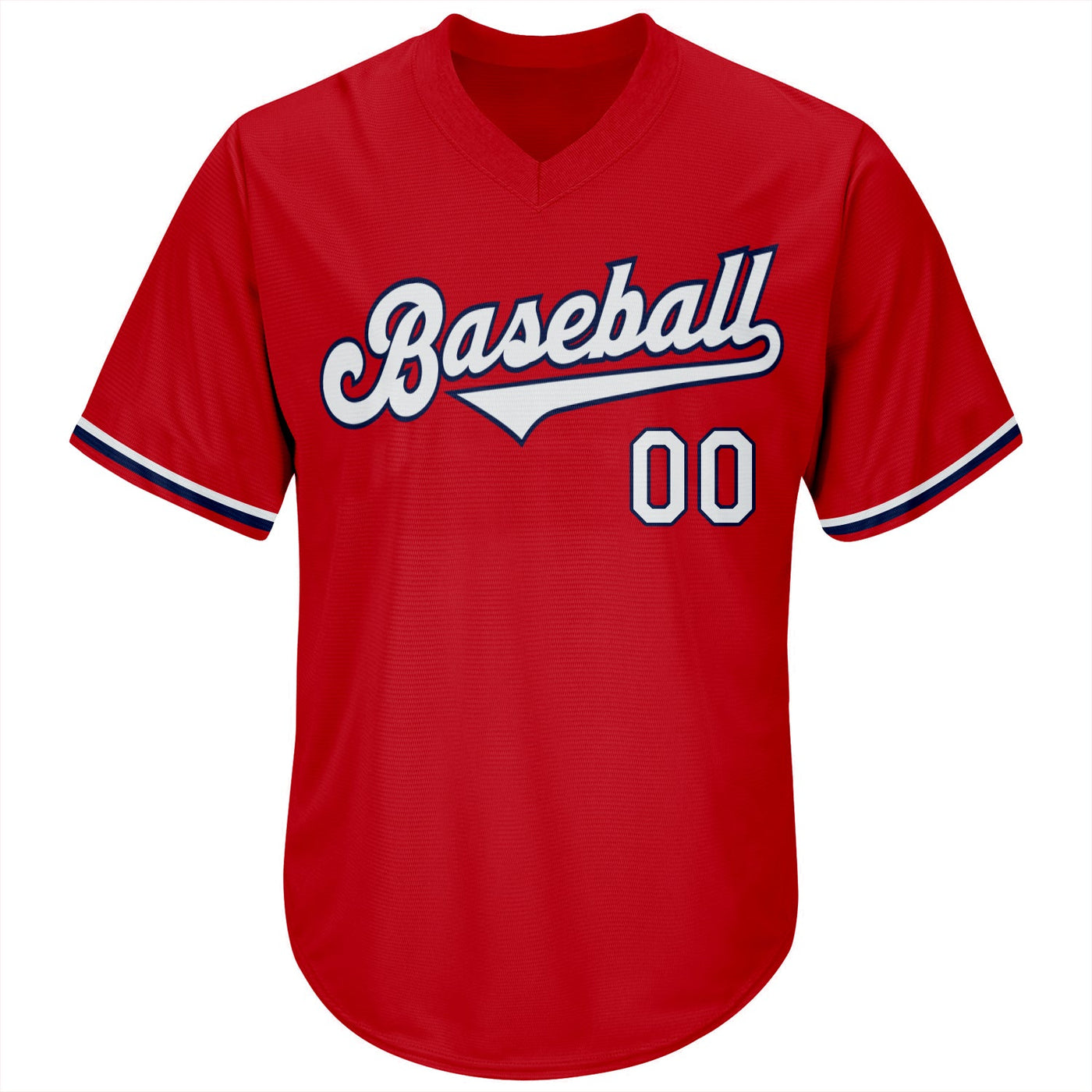 Custom Red White-Navy Authentic Throwback Rib-Knit Baseball Jersey Shirt - Owls Matrix LTD