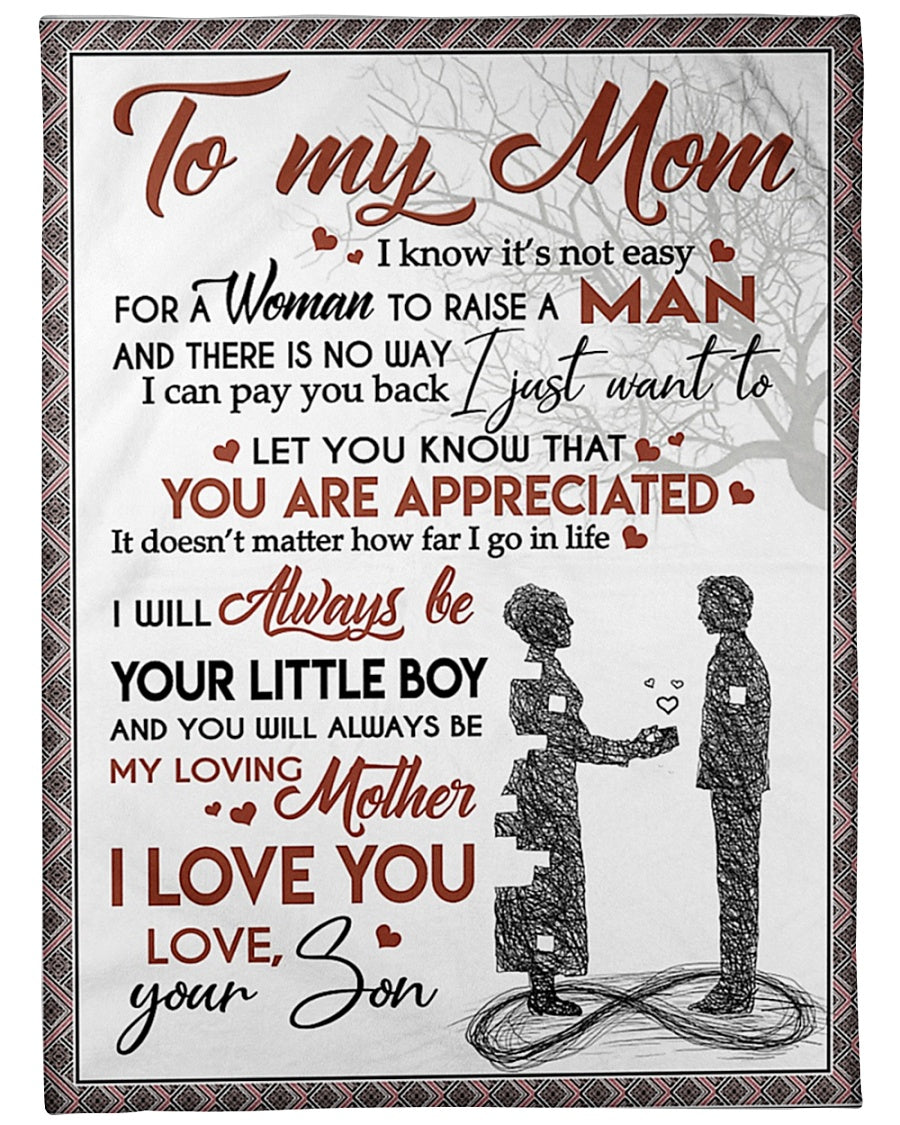 Family I Love You To The Moon And Back My Loving Mother - Flannel Blanket - Owls Matrix LTD