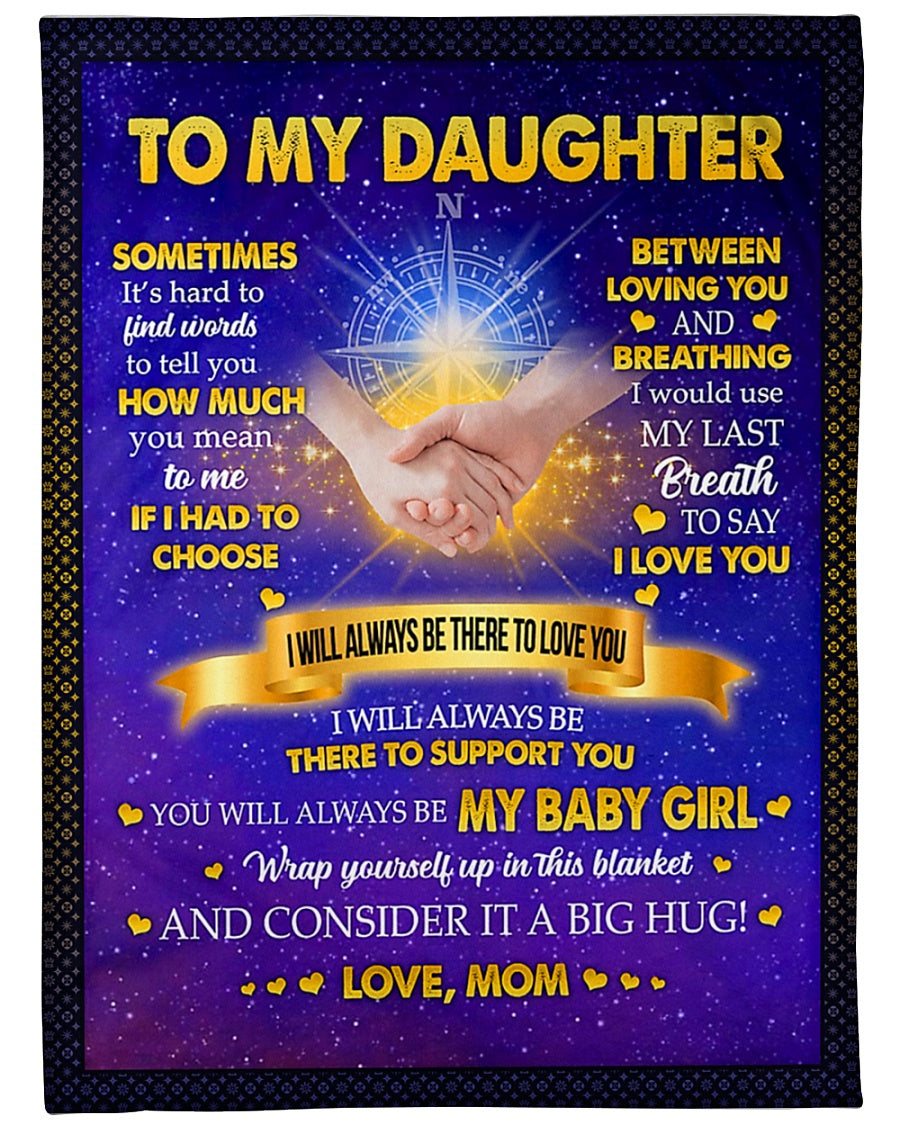 Family It A Big Hug Best Gift For Daughter - Flannel Blanket - Owls Matrix LTD