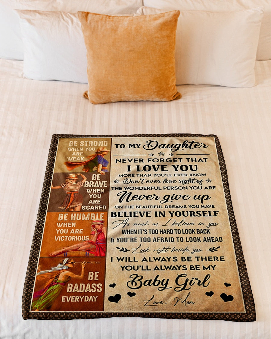 Girl Never Forget That I Love You Mom To Daughter - Flannel Blanket - Owls Matrix LTD