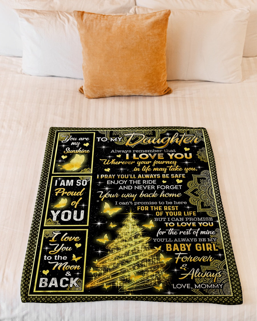 Family I Am So Proud Of You Best Gift For Daughter Christmas - Flannel Blanket - Owls Matrix LTD