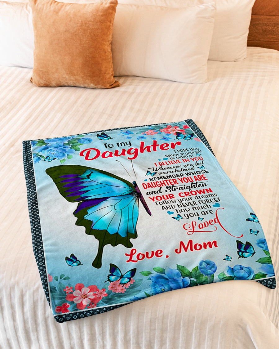 Butterfly You Are My Sunshine Special Gift For Daughter - Flannel Blanket - Owls Matrix LTD