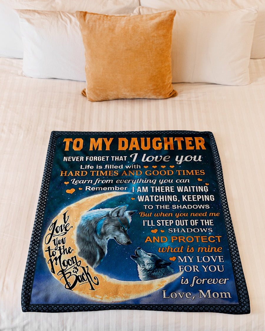 Wolf Never Forget That I Love You Great For Daughter - Flannel Blanket - Owls Matrix LTD