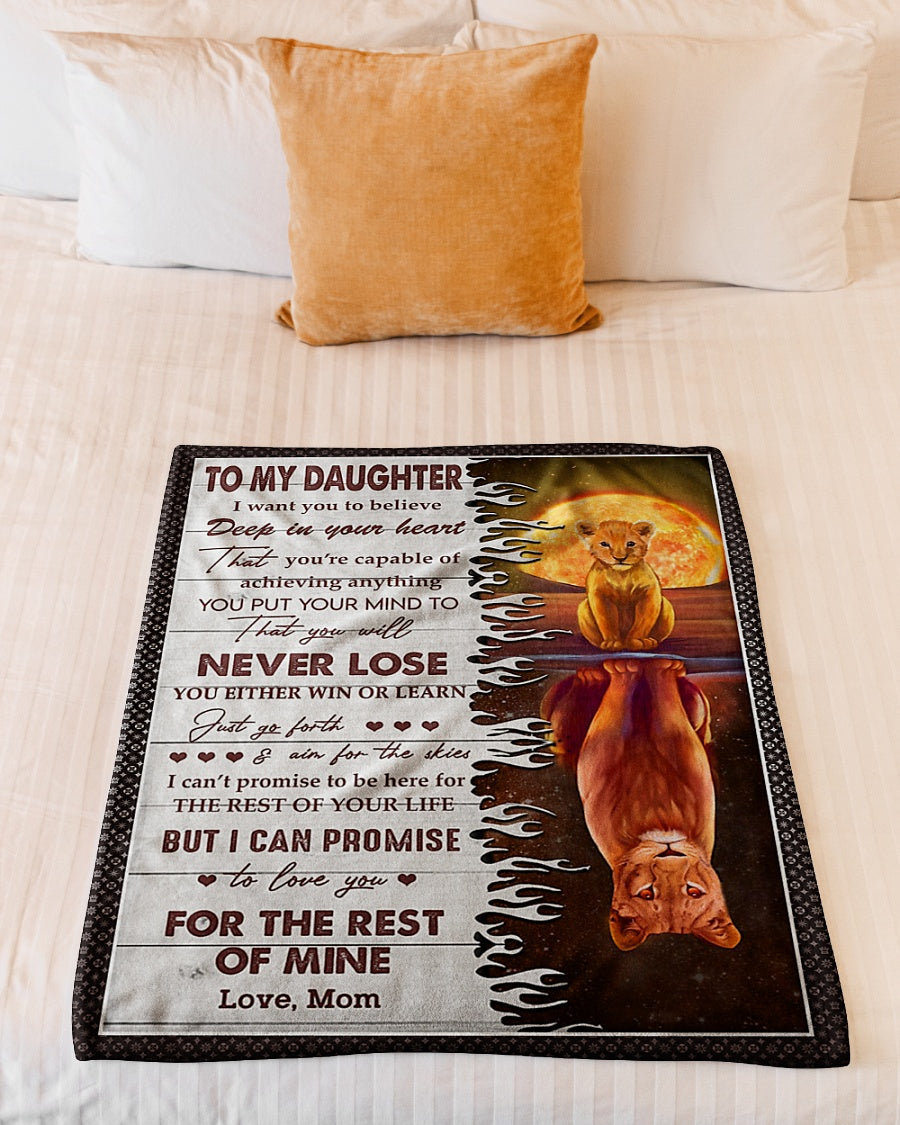 Lion Deep In Your Heart Best Gift For Daughter - Flannel Blanket - Owls Matrix LTD