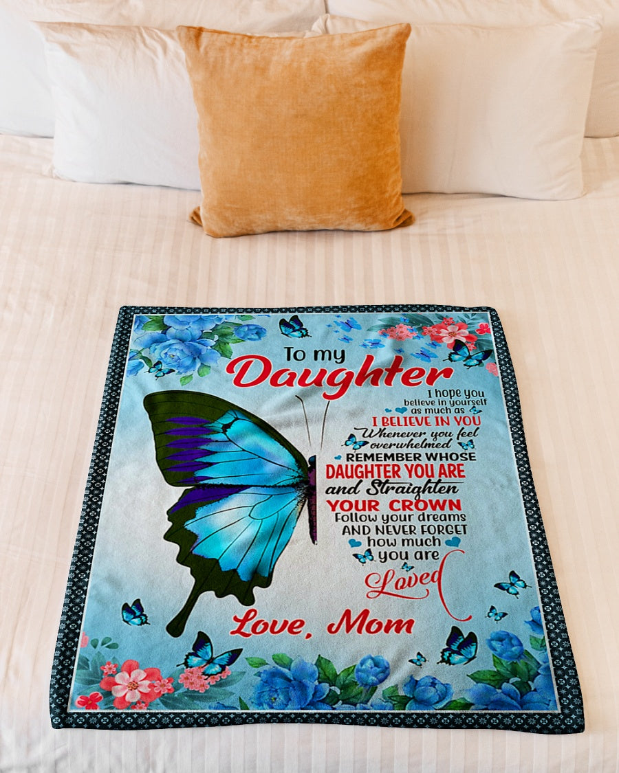 Butterfly You Are My Sunshine Special Gift For Daughter - Flannel Blanket - Owls Matrix LTD