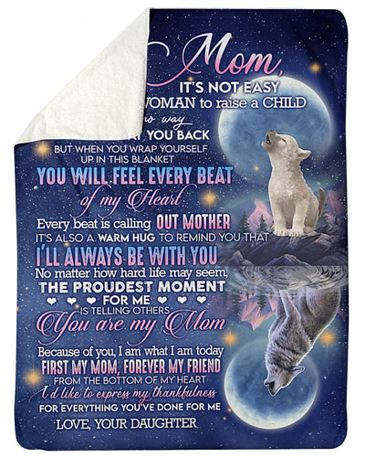 Wolf To My Loving Mother - Flannel Blanket - Owls Matrix LTD