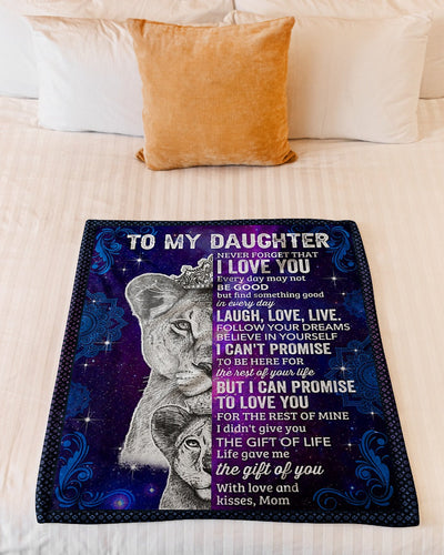 Tiger Never Forget That I Love You Mom To Daughter Style - Flannel Blanket - Owls Matrix LTD