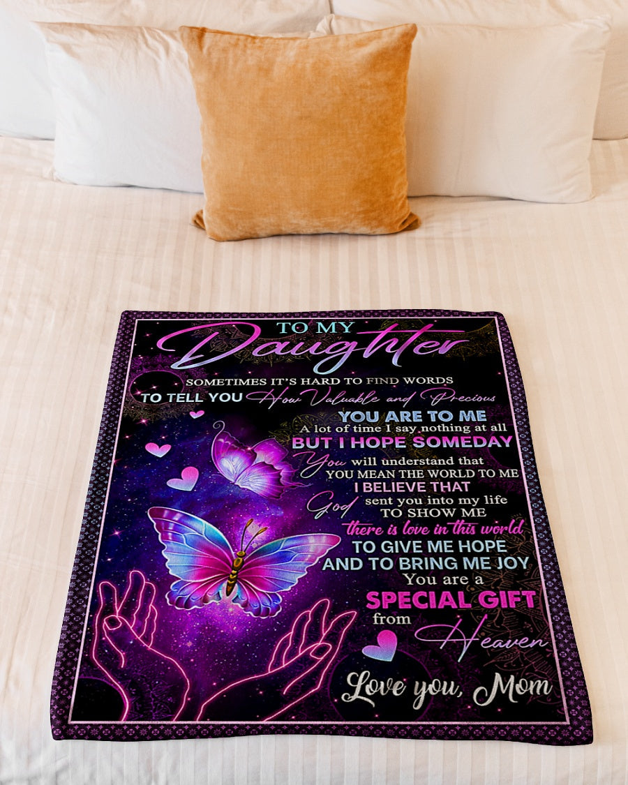 Butterfly Lover How Valuable And Precious You Are To Me - Flannel Blanket - Owls Matrix LTD