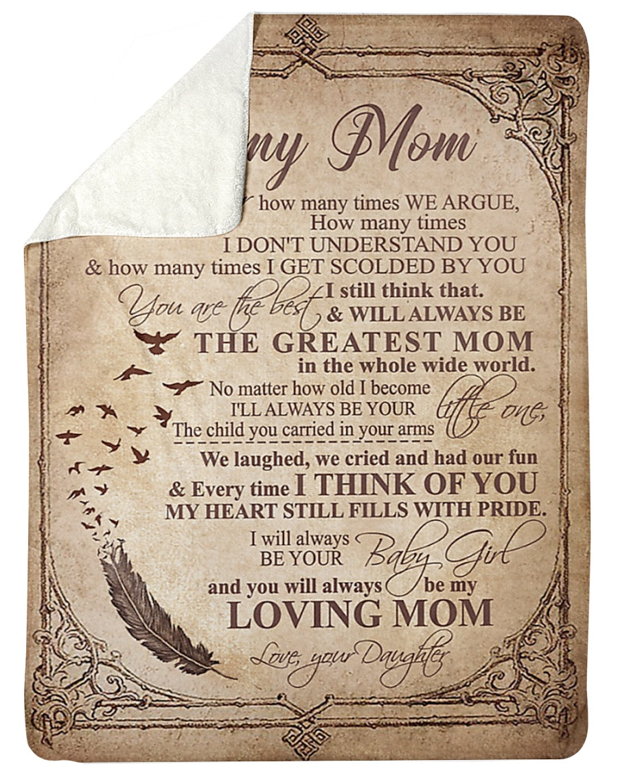 Family Will Always Be The Greatest Mom Mother - Flannel Blanket - Owls Matrix LTD