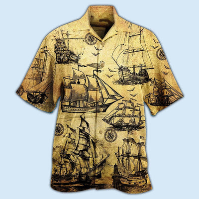 Sailing I Plan To Go Sailing Vintage Sail - Hawaiian Shirt - Owls Matrix LTD