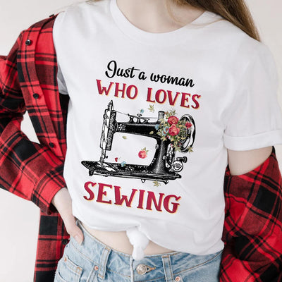 Sewing Just A Woman Who Loves Sewing NNAY1106002Y Light Classic T Shirt