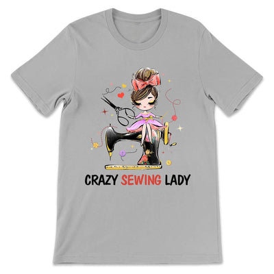 Sewing Lover Crazy Sewing Lady NNAY1106003Y Light Classic T Shirt