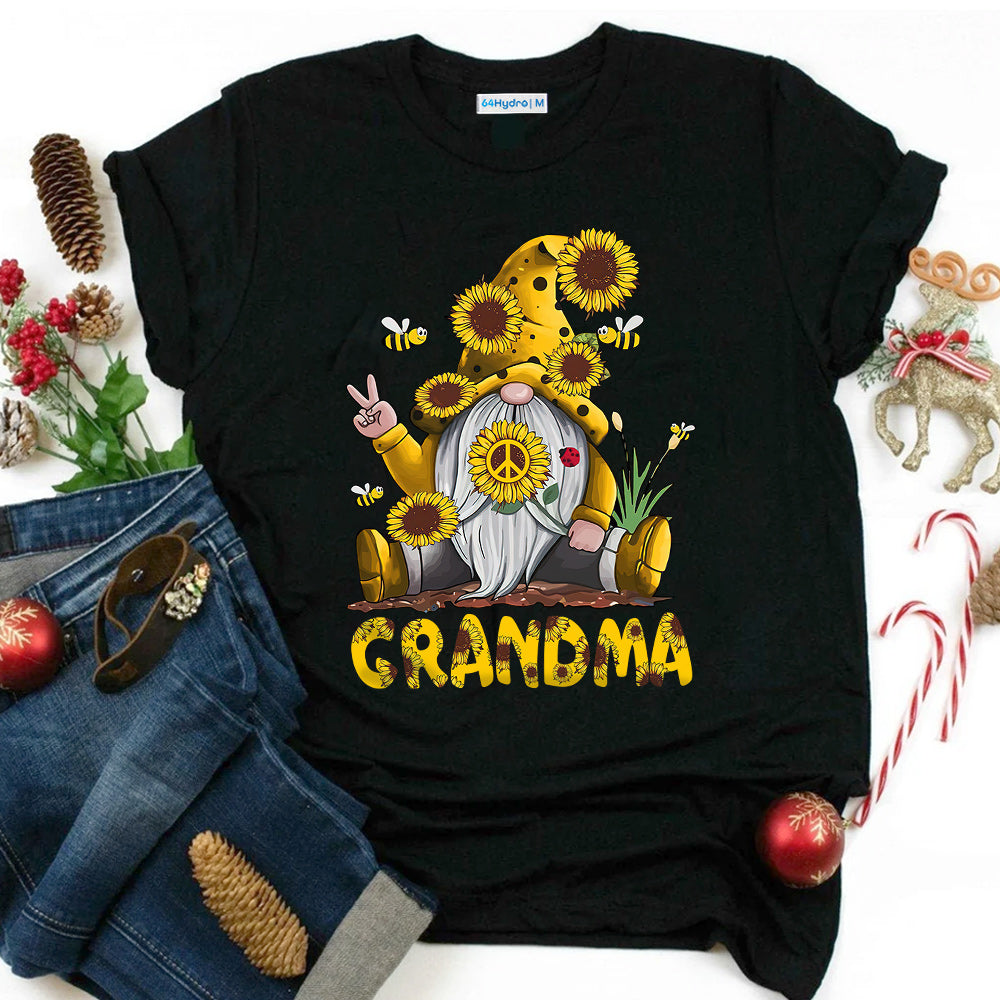 Sunflower Hippie Gnome HHQZ0811003Z Dark Classic T Shirt