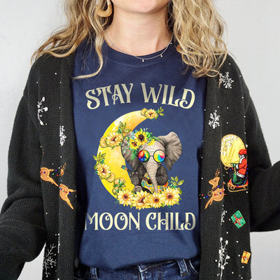 Sunflower Hippie Moon ACQZ0811011Z Dark Classic T Shirt